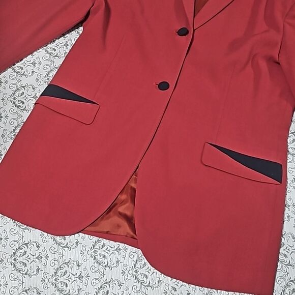 Vintage 80s Armani Red Equestrian Blazer Sport Jacket Read Discrimination - Picture 12 of 16